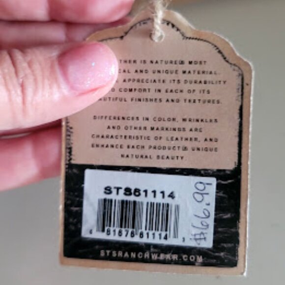 STS Ranchwear High Plains Canvas Leather Convertible Tote Bag and Zip Wallet - Picture 2 of 3